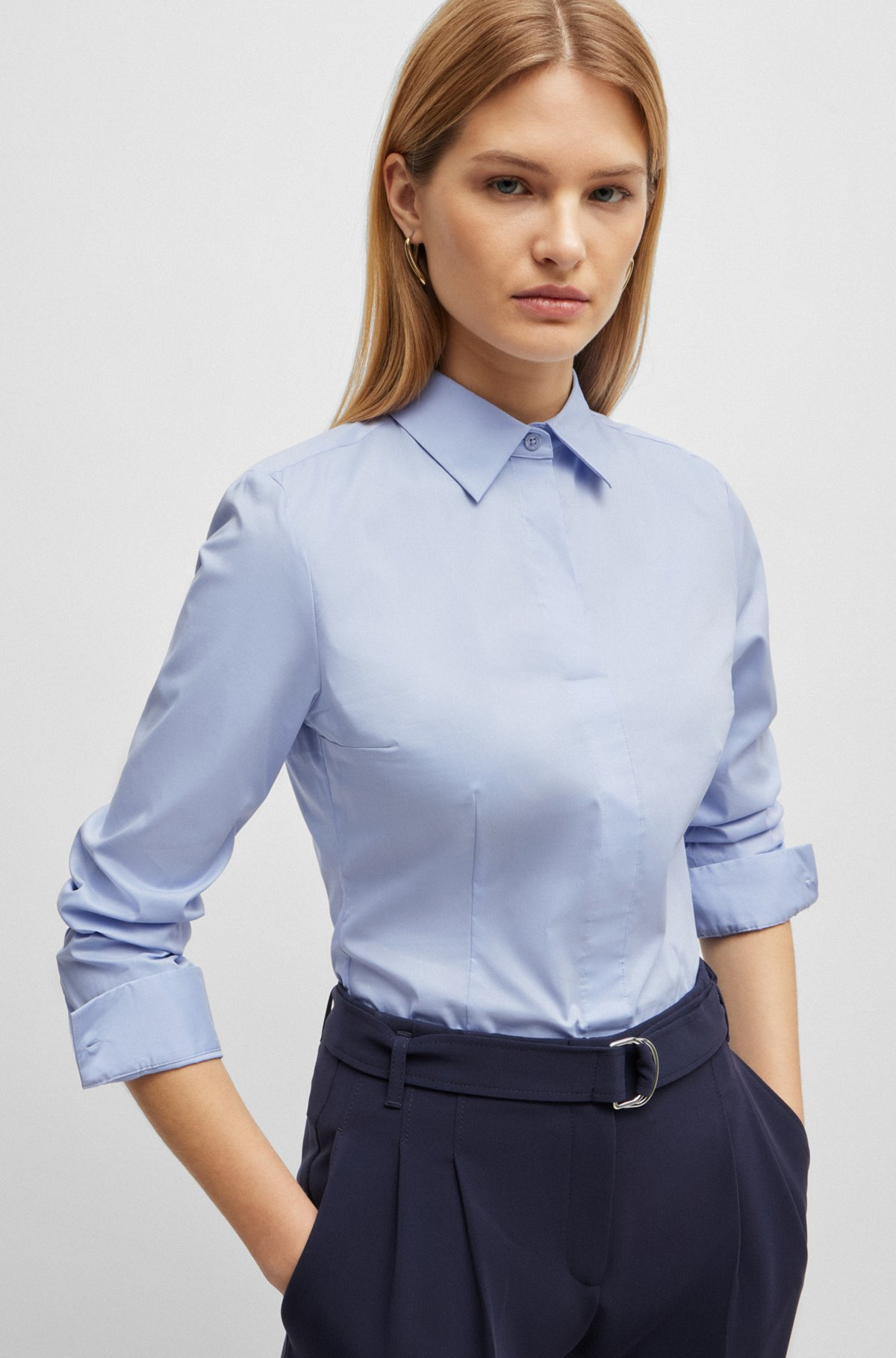 SLIM-FIT BLAZER IN A STRETCH COTTON - 6