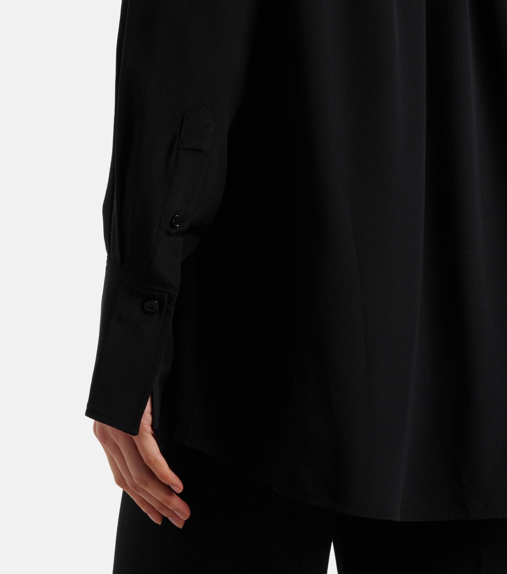 Silk tie-neck blouse - 5