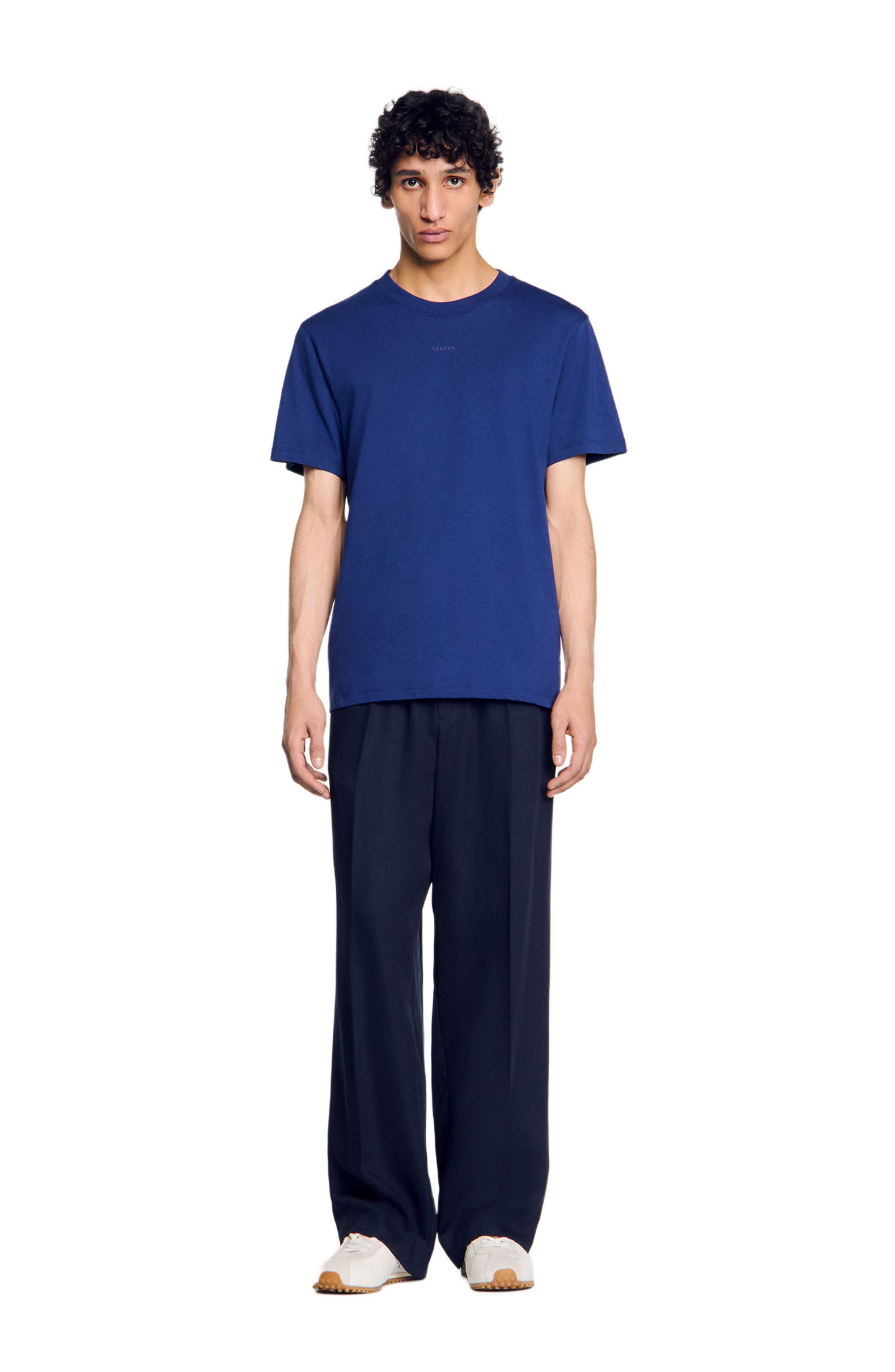 SANDRO Cotton T-shirt with logo in Royal Blue at Nordstrom - 1