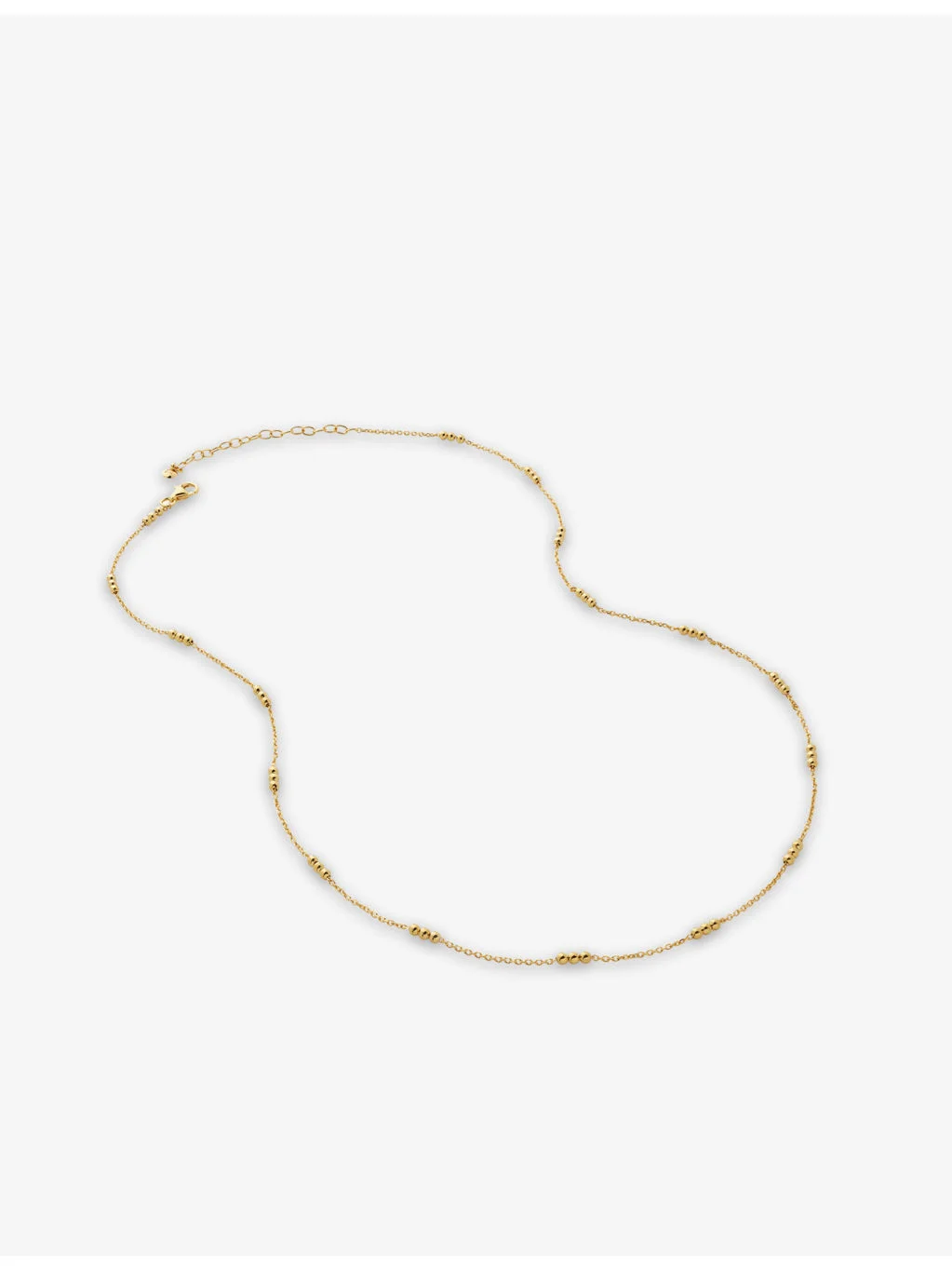 Triple-beaded 18ct recycled gold-plated vermeil sterling-silver choker necklace - 1