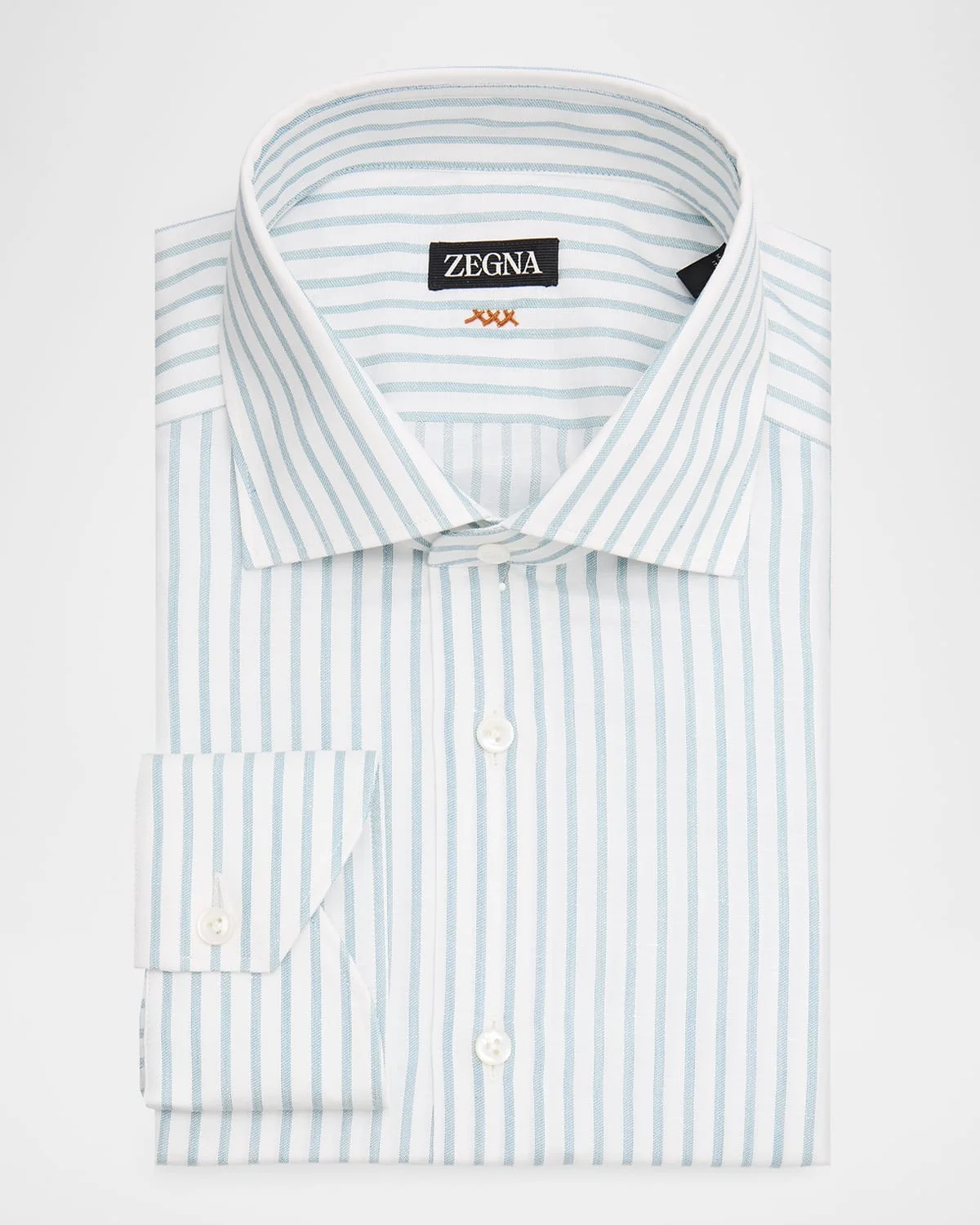 Men's Stitched Pinstripe Cotton Dress Shirt - 1