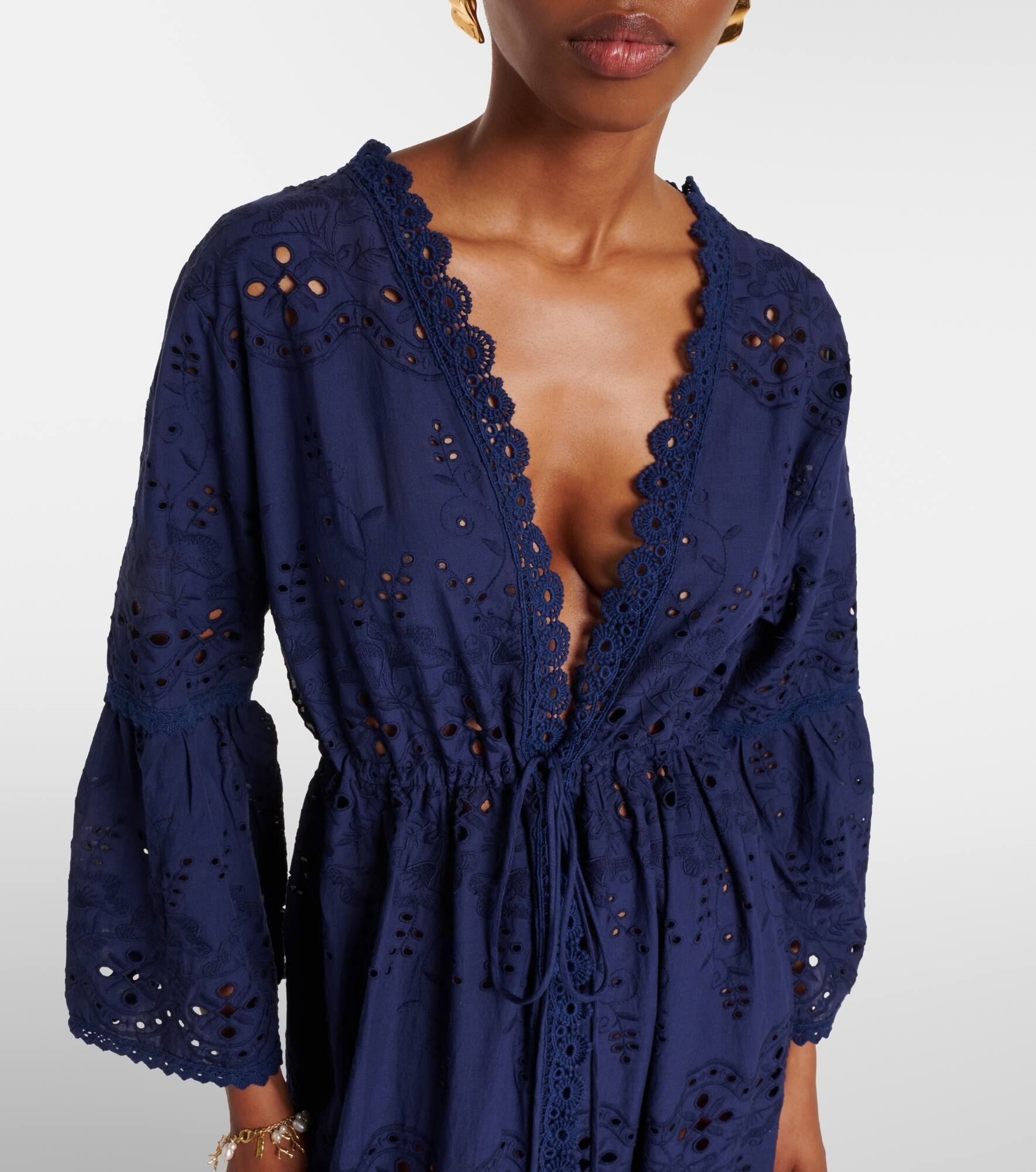 Tallulah broderie anglaise cotton kaftan - 4