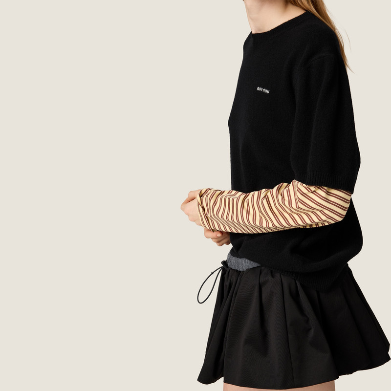 Cashmere and jersey sweater 4
