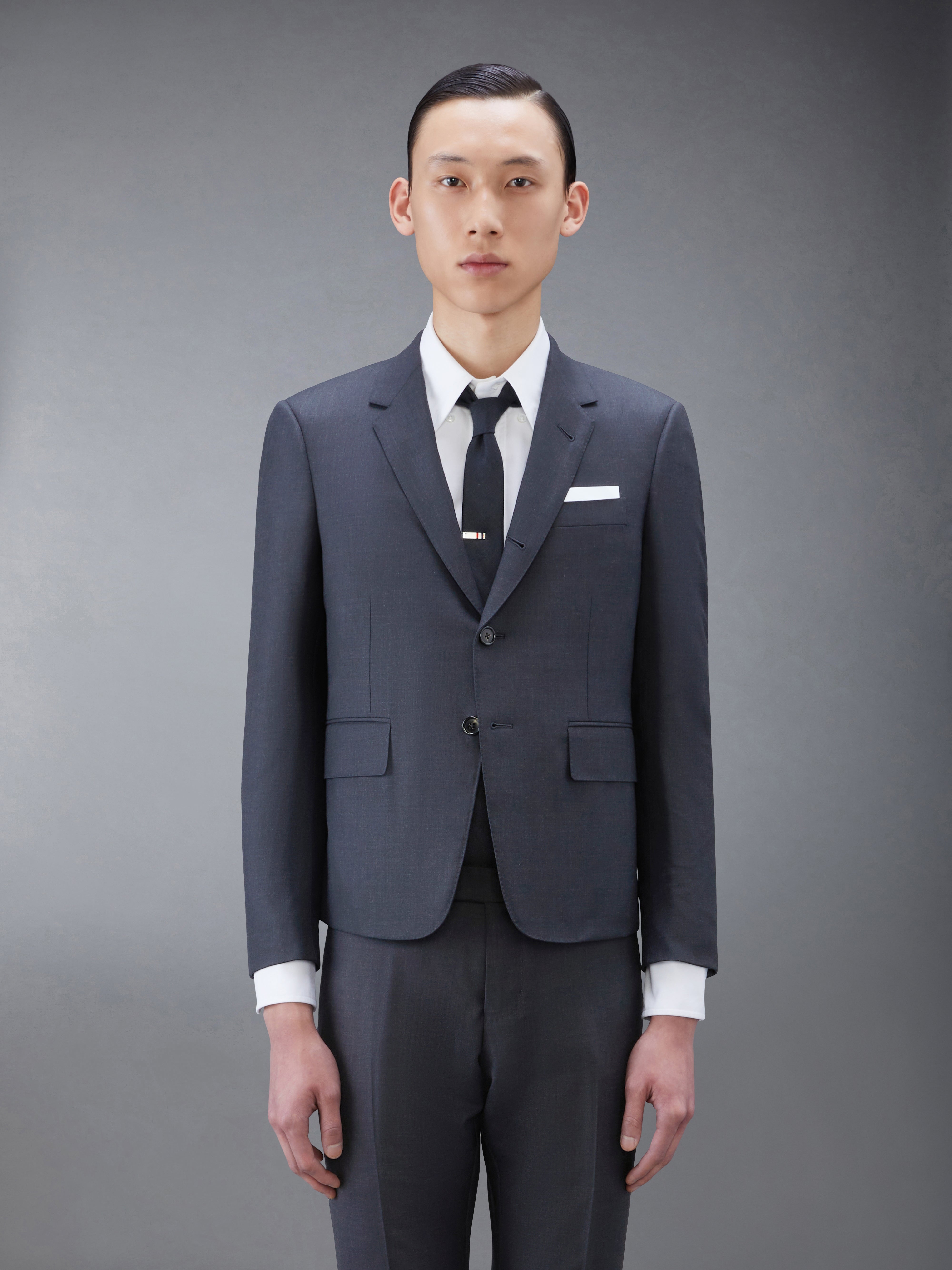 TWILL HIGH ARMHOLE SUIT AND TIE - 3