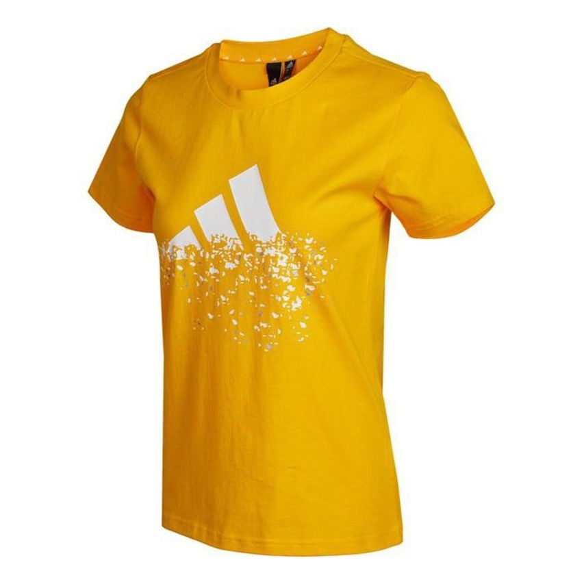 (WMNS) adidas Must Haves Badge Of Sport T-Shirt 'Yellow' HB6600 - 1
