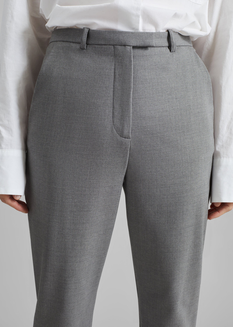 Loulou de Saison Carlo Straight Leg Pants - Grey 4