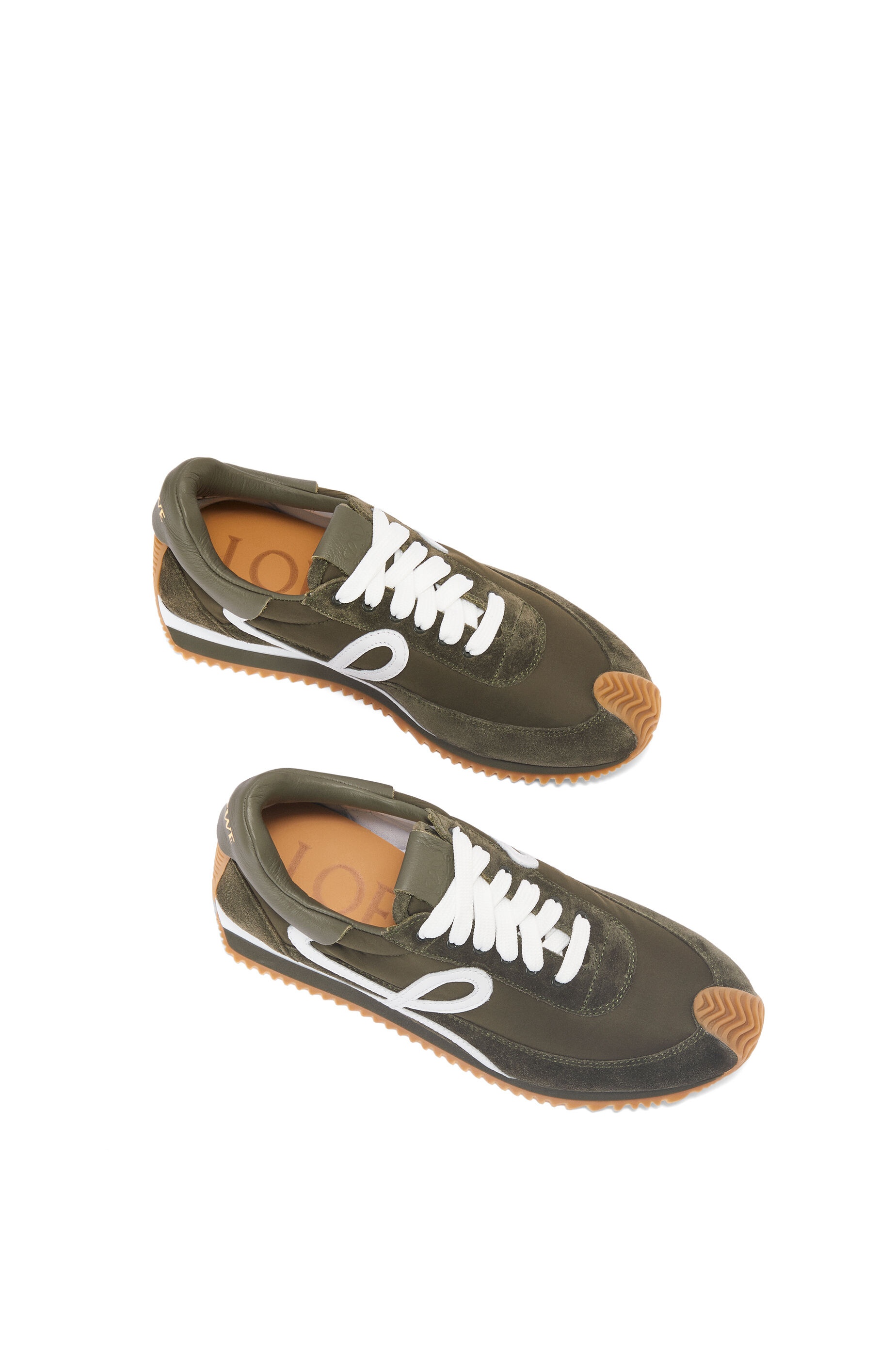 Padded flow runner in nylon and suede - 3