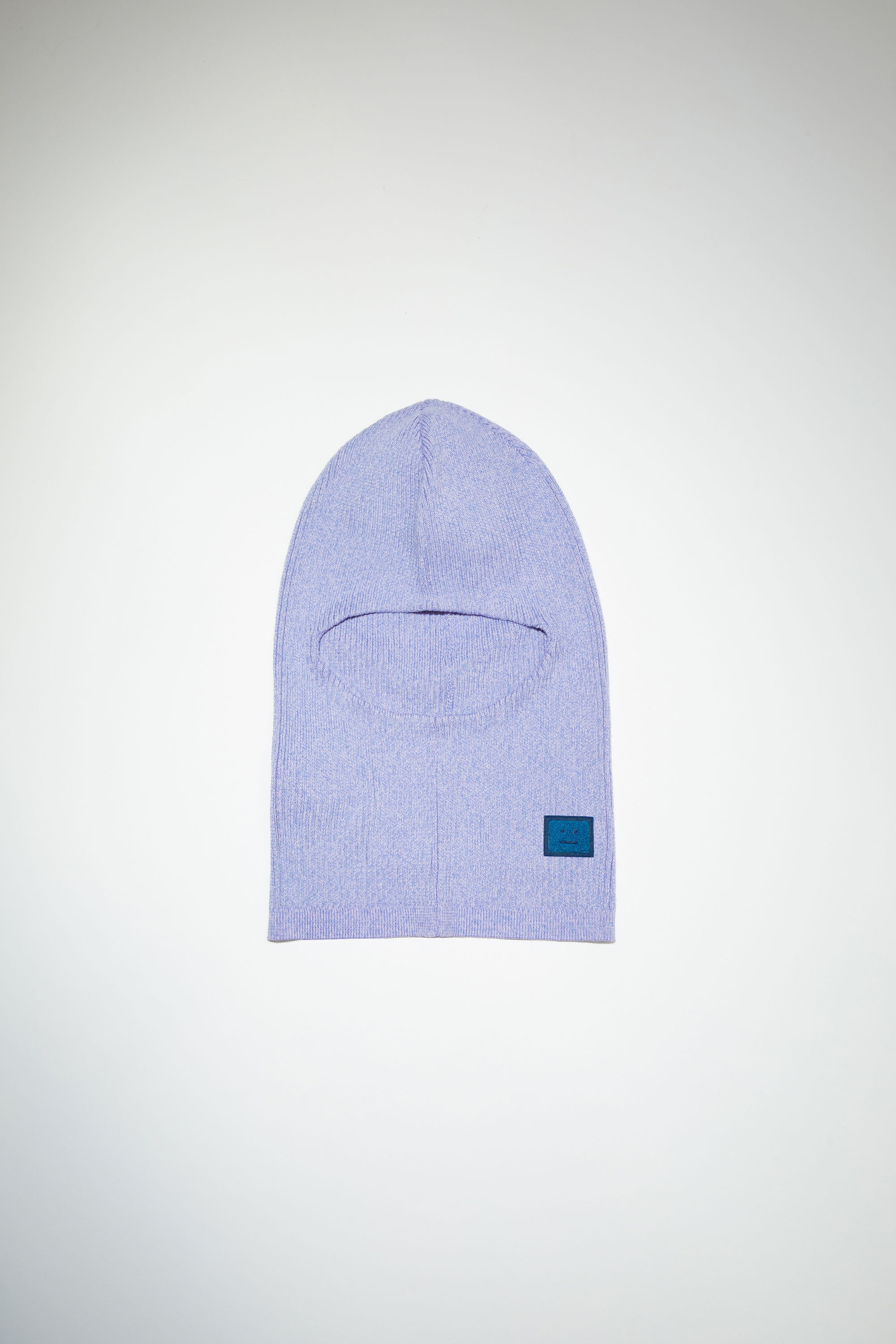 Ribbed knit balaclava - Iris purple - 1