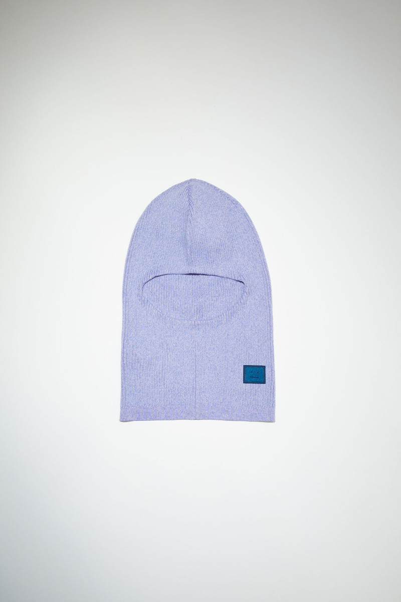 Ribbed knit balaclava - Iris purple 1