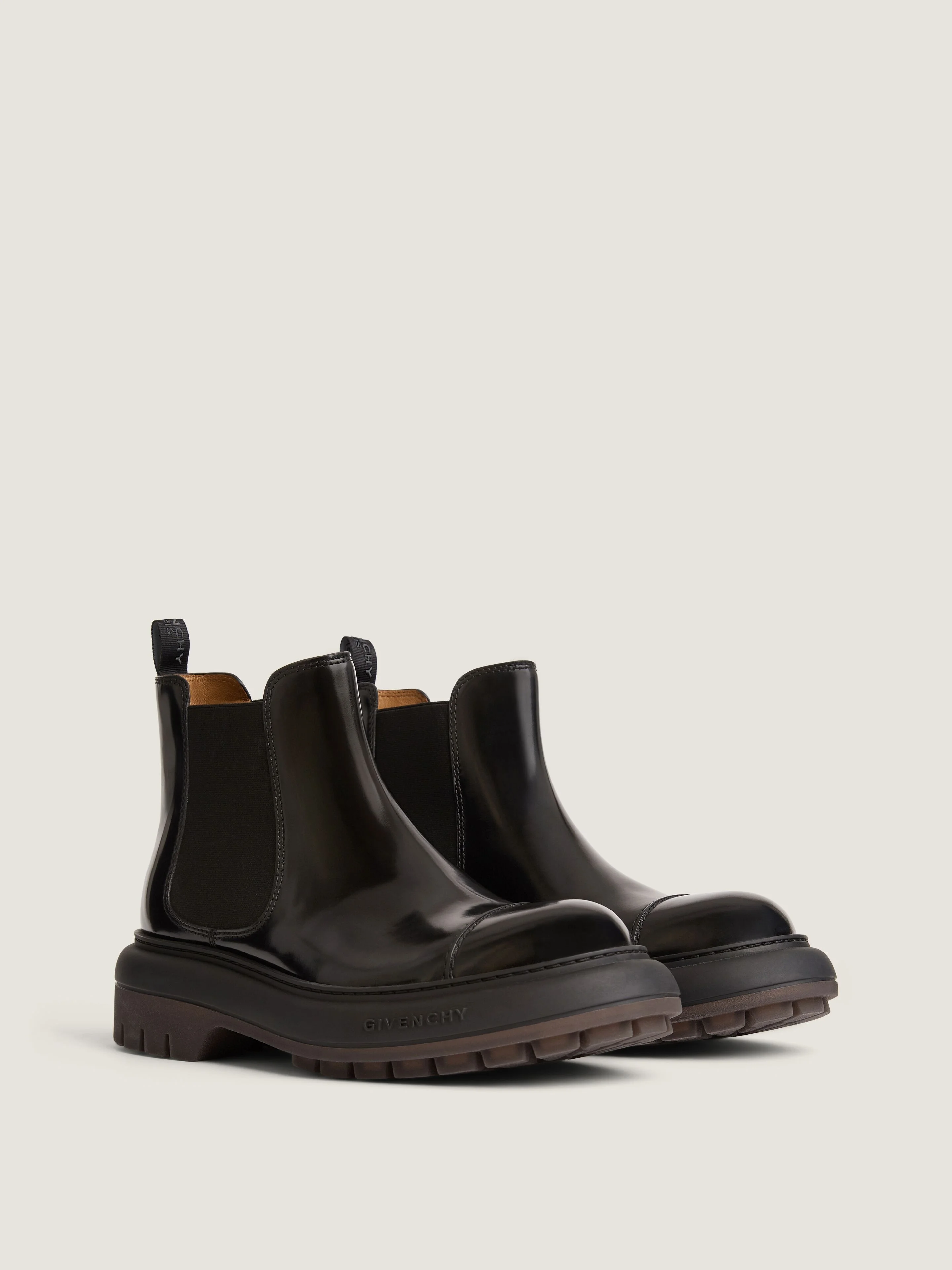 GIVENCHY CARGO CHELSEA BOOTS IN BRUSHED LEATHER - 1