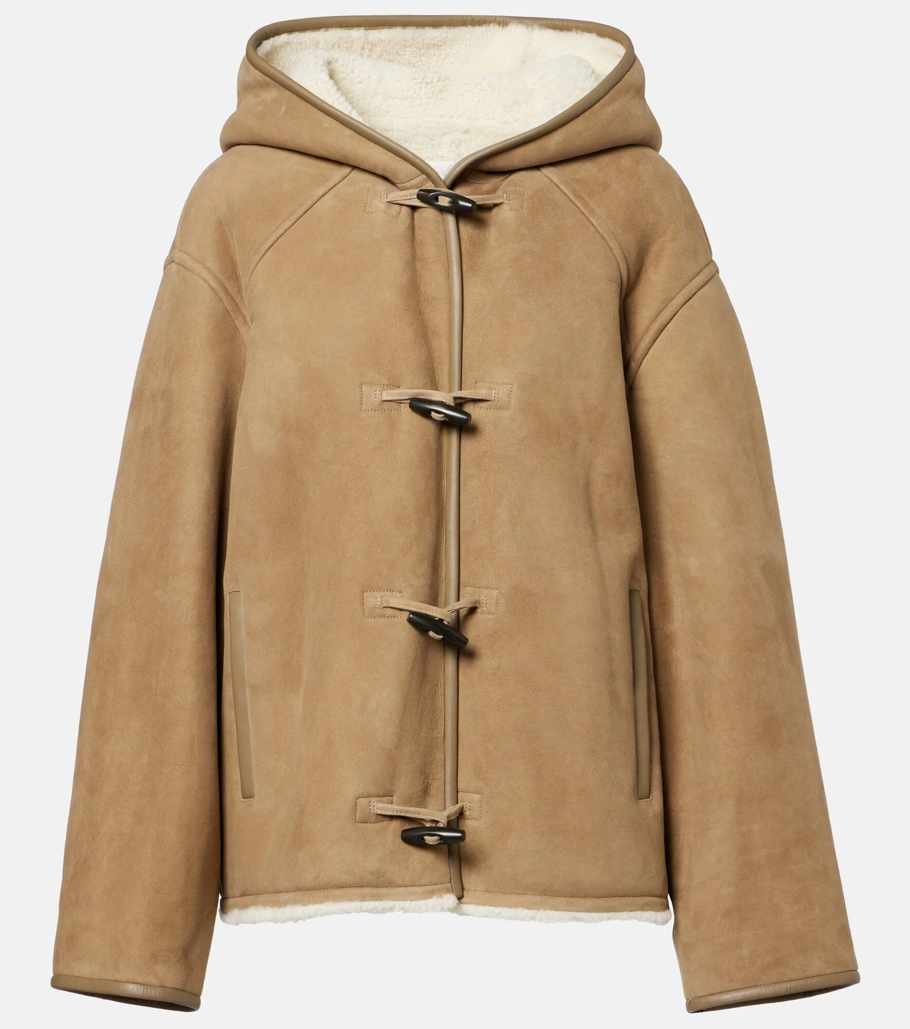 Reversible leather and shearling jacket - 1