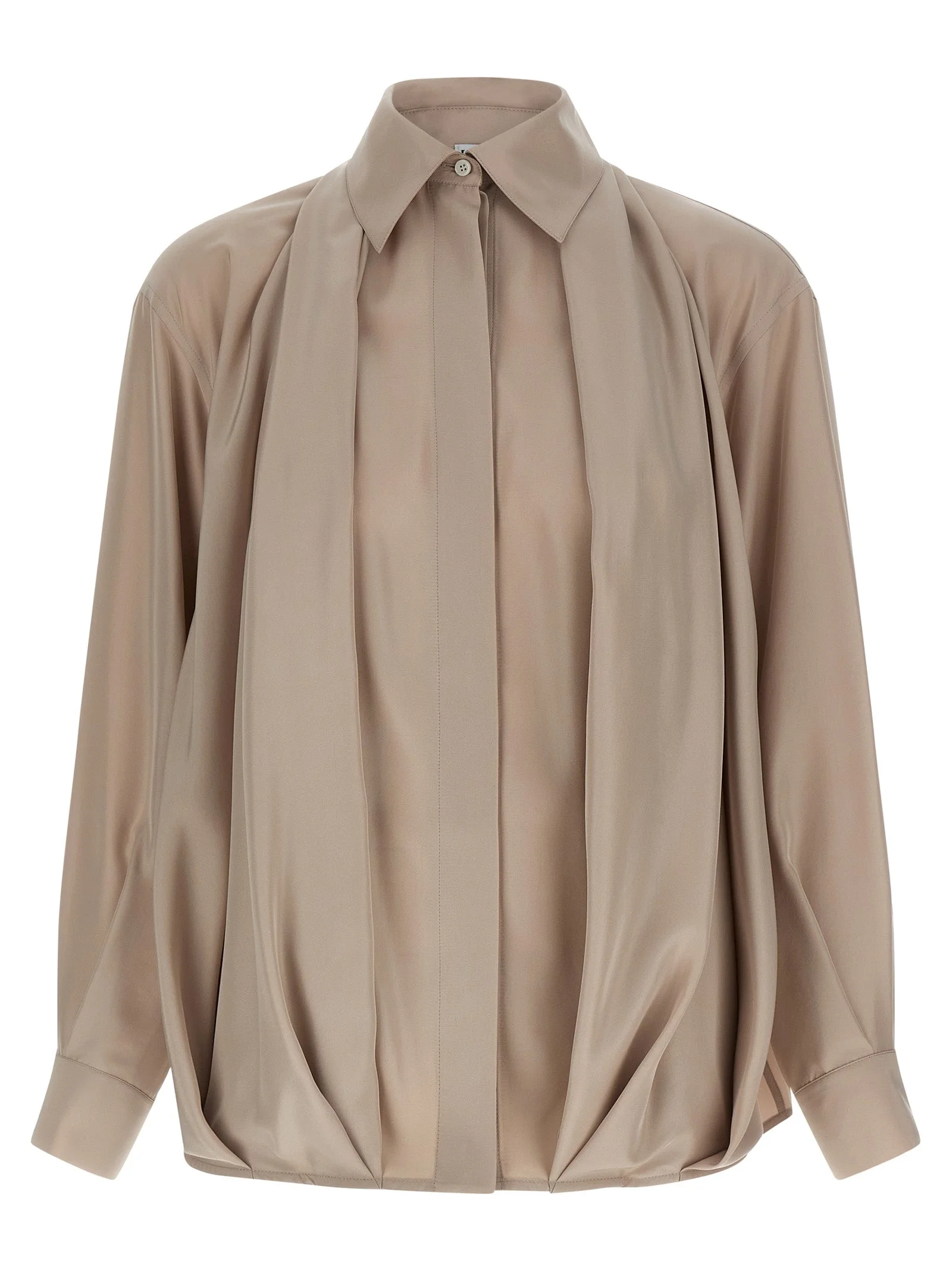 Loewe Women Silk Draped Shirt - 1