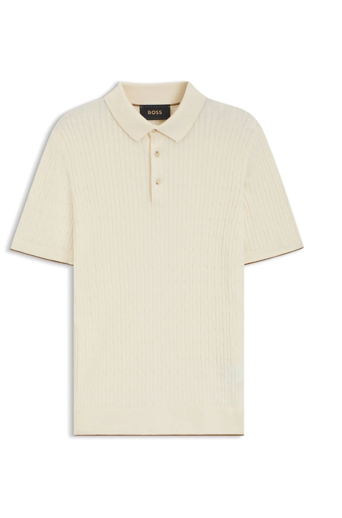 KNITTED POLO SHIRT IN COTTON AND SILK - 1