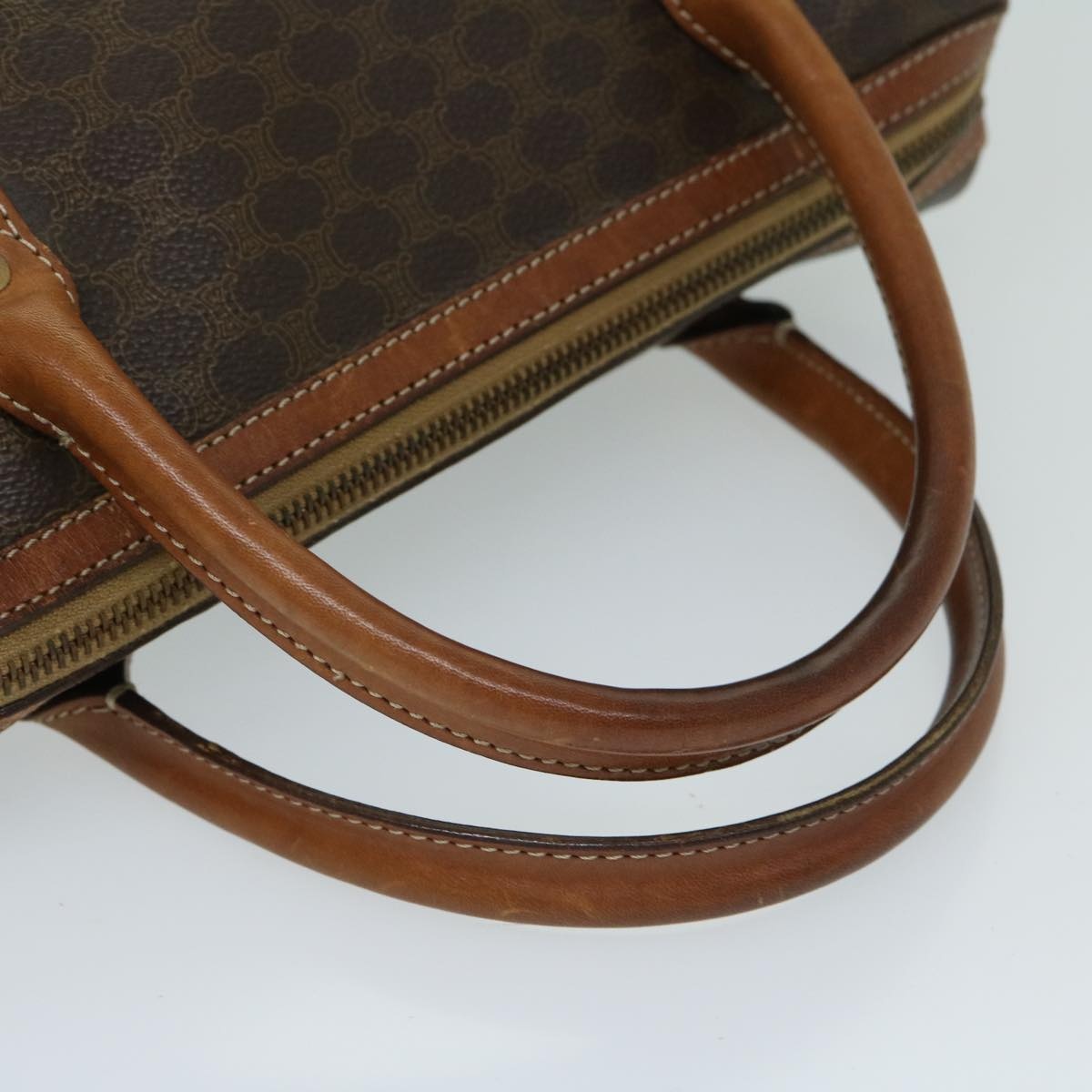 CELINE Macadam Canvas Hand Bag Pvc Brown - 7