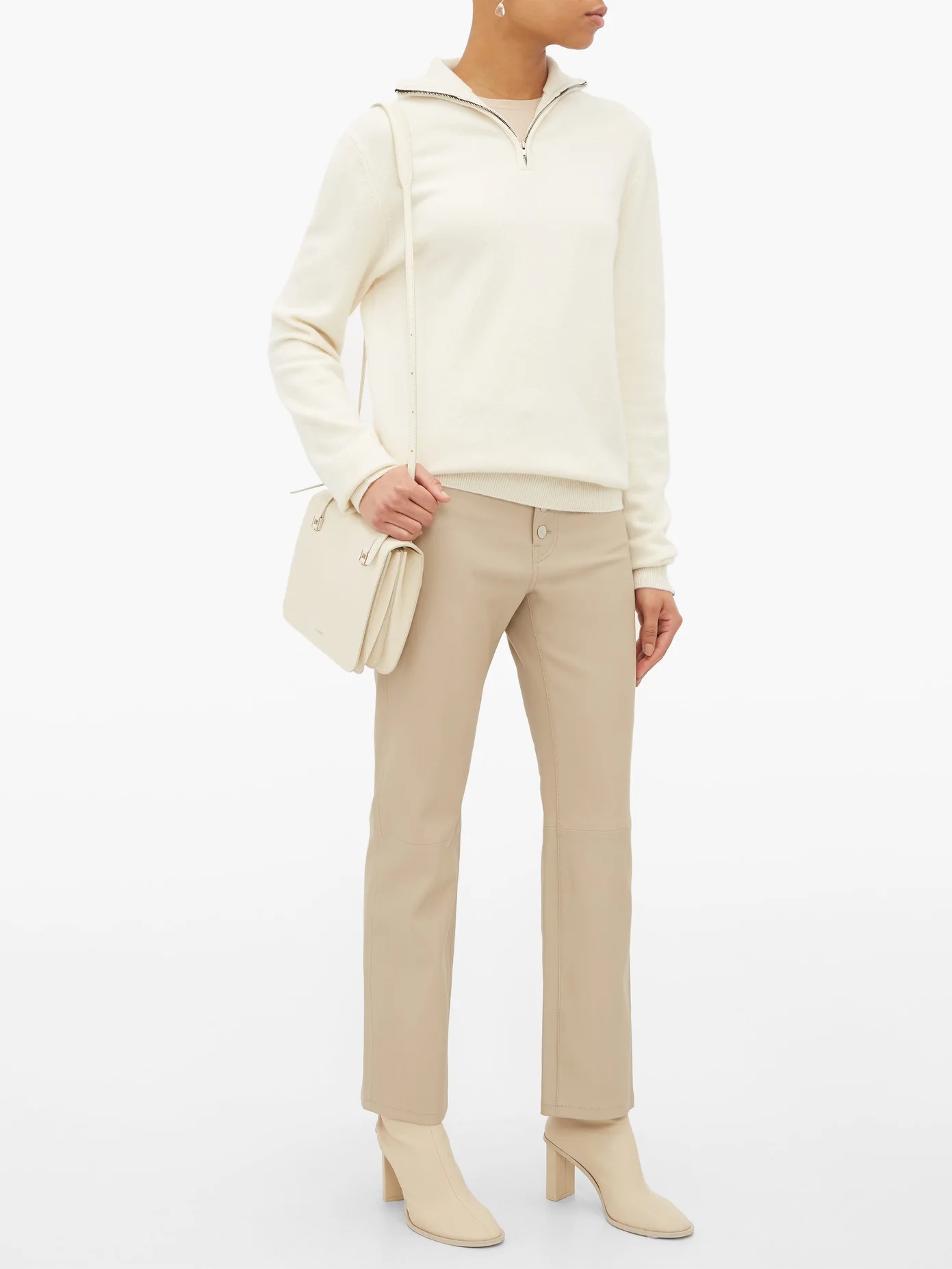 No.102 Here half-zip stretch-cashmere sweater - 2