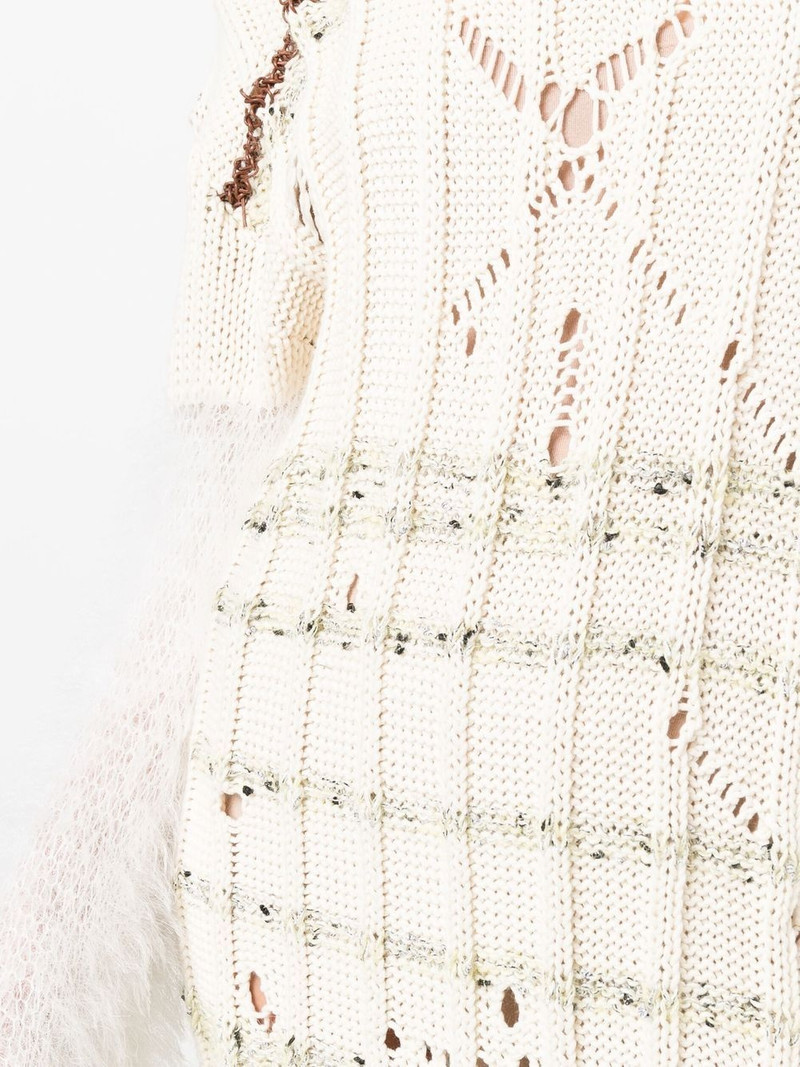 multi-knit midi jumper dress 5