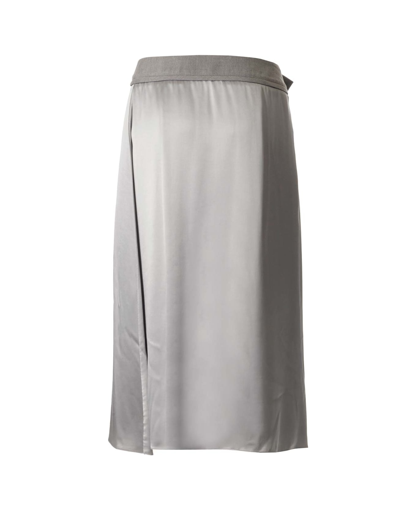FENDI Viscose Satin Draped Skirt | italist | REVERSIBLE