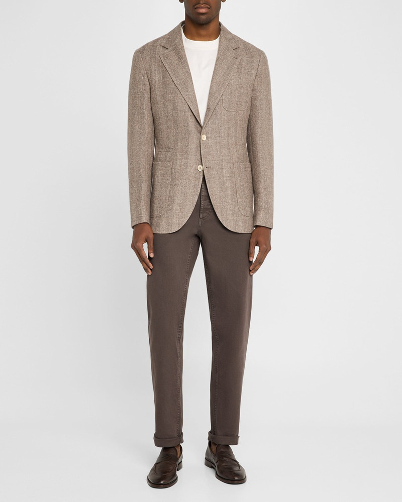 Brunello Cucinelli Men's Textured Chevron Sport Jacket outlook