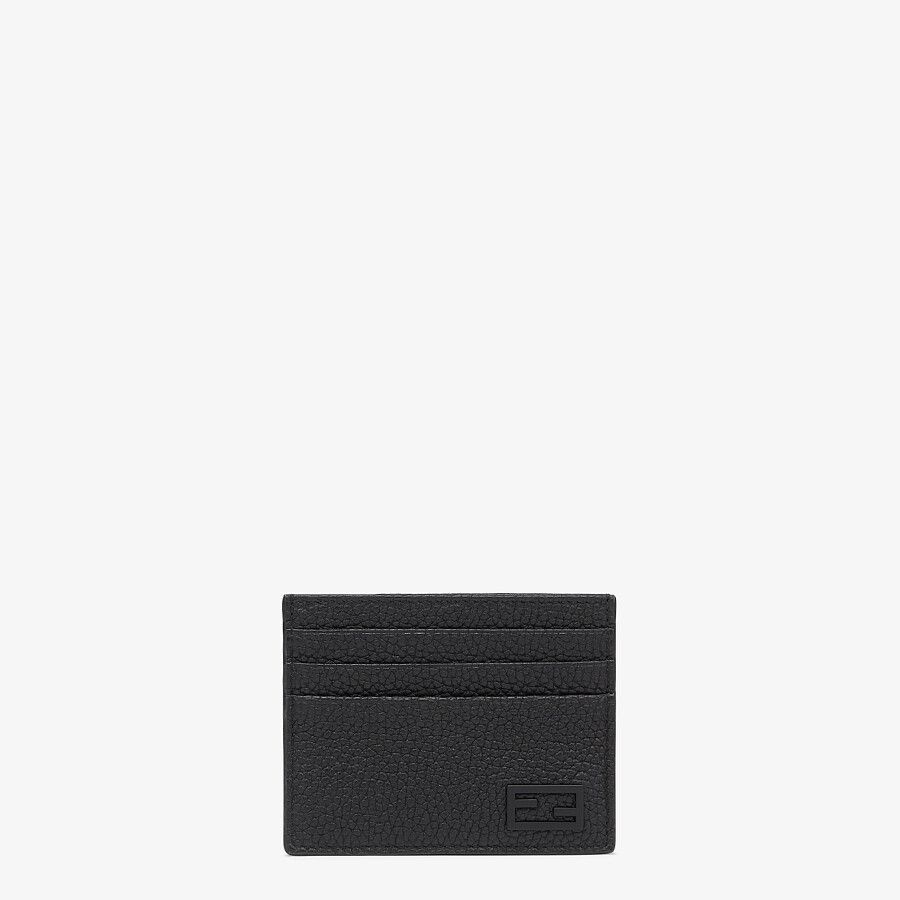 Black leather card holder - 1