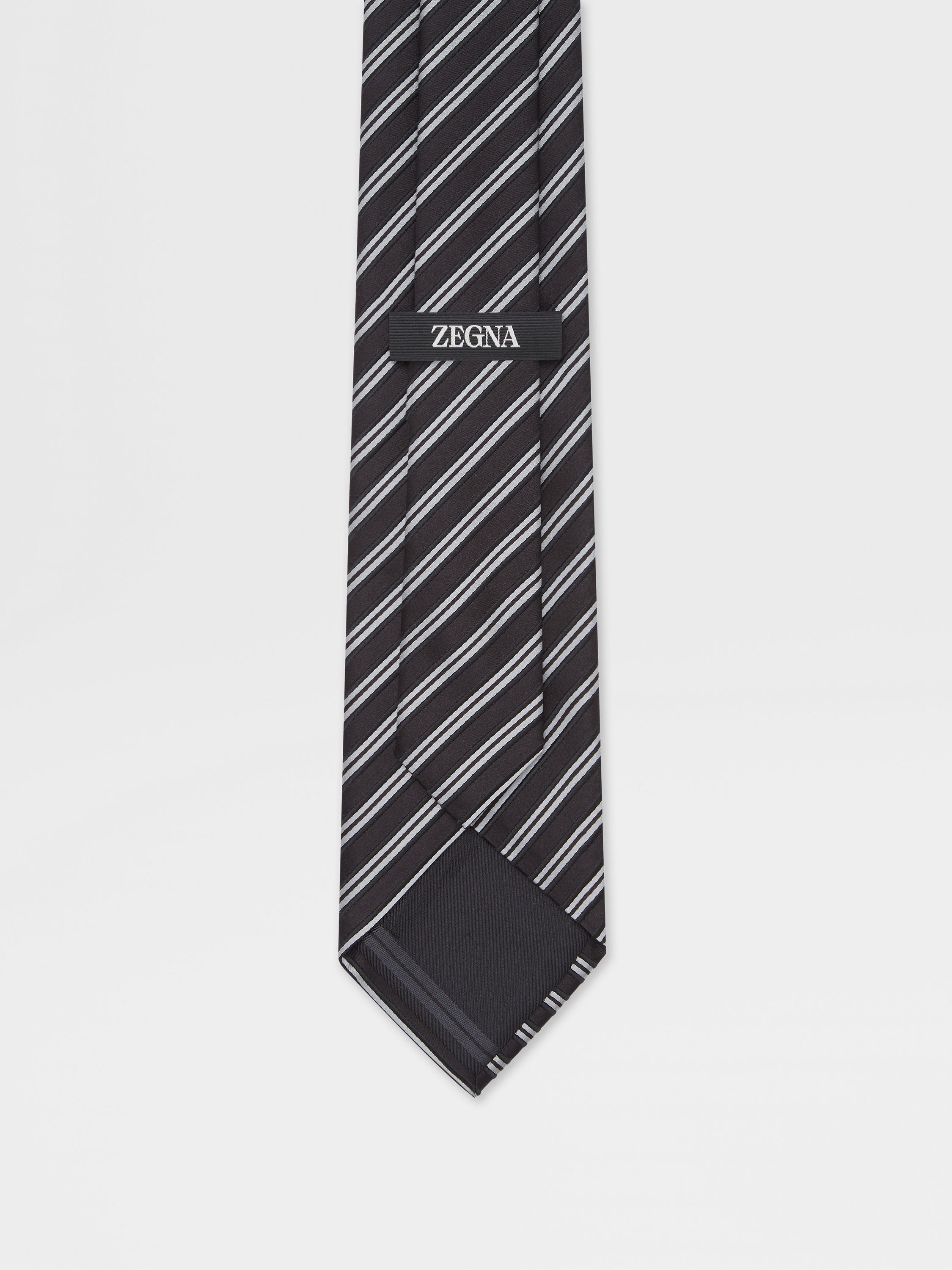 BLACK SILK TIE - 3