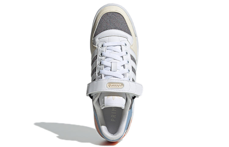 (WMNS) adidas originals Forum Low Wear-resistant Non-Slip Casual Skateboarding Shoes White Blue Gray - 5
