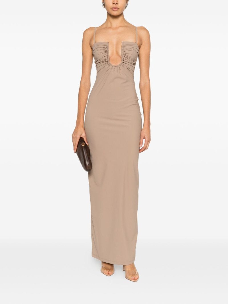 CHRISTOPHER ESBER ruched midi dress outlook