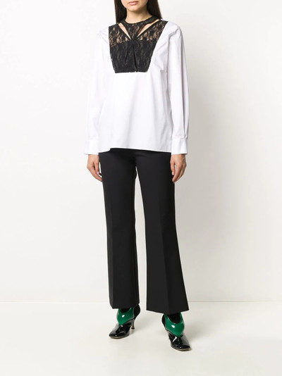 Christopher Kane lace-panel tailored blouse outlook