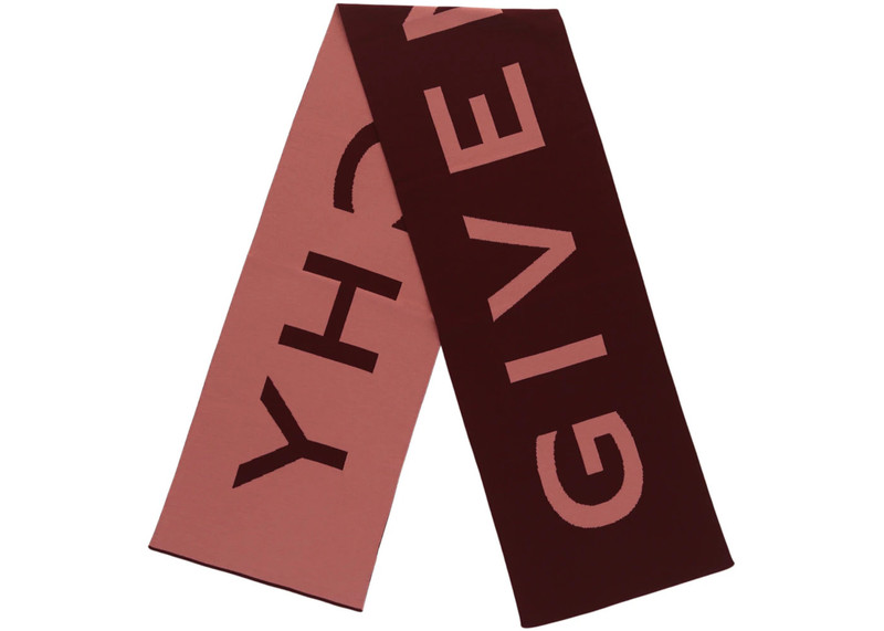 Givenchy Givenchy Jacquard Logo Scarf Burgundy outlook