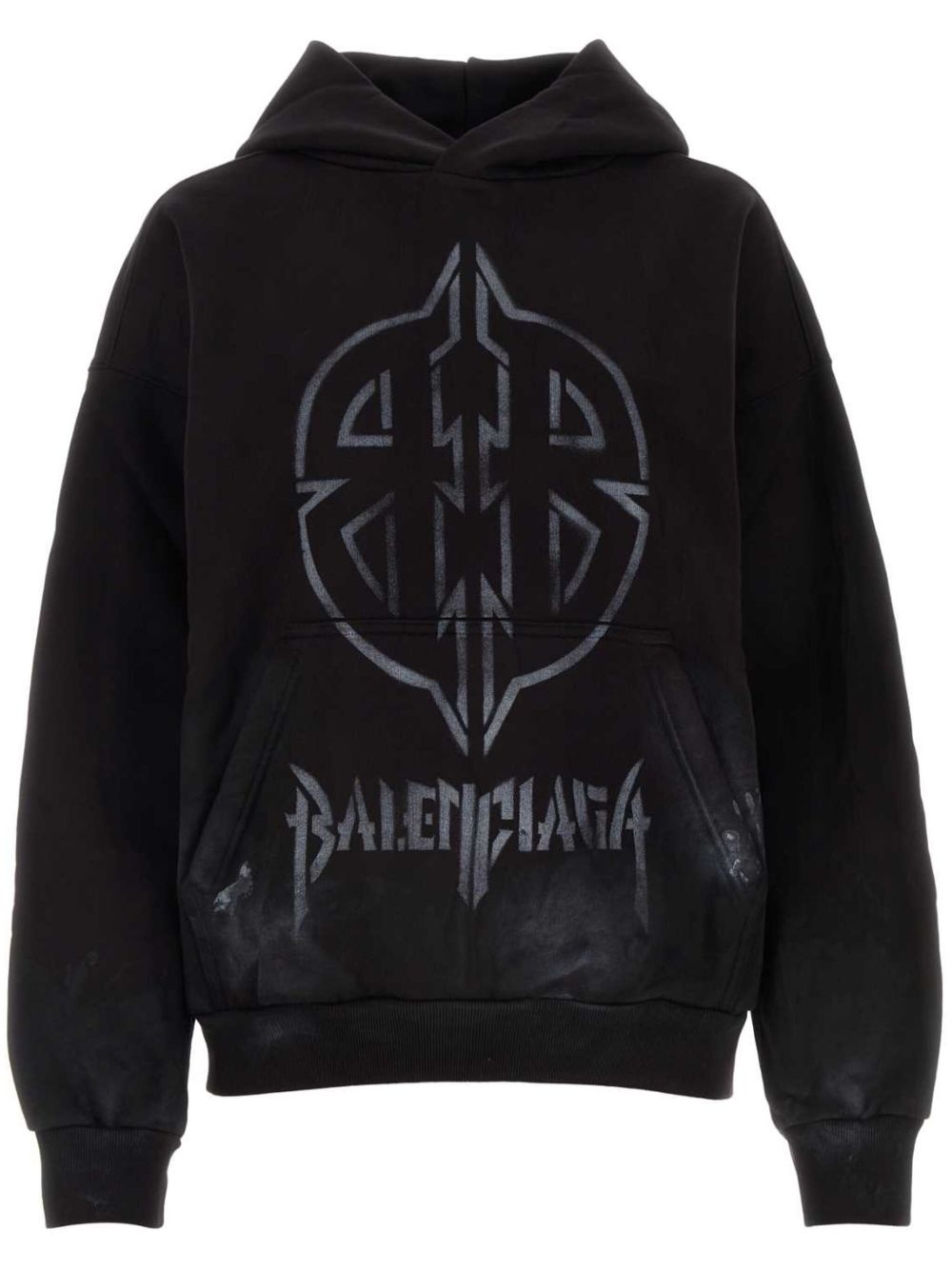 graphic-print cotton hoodie - 1