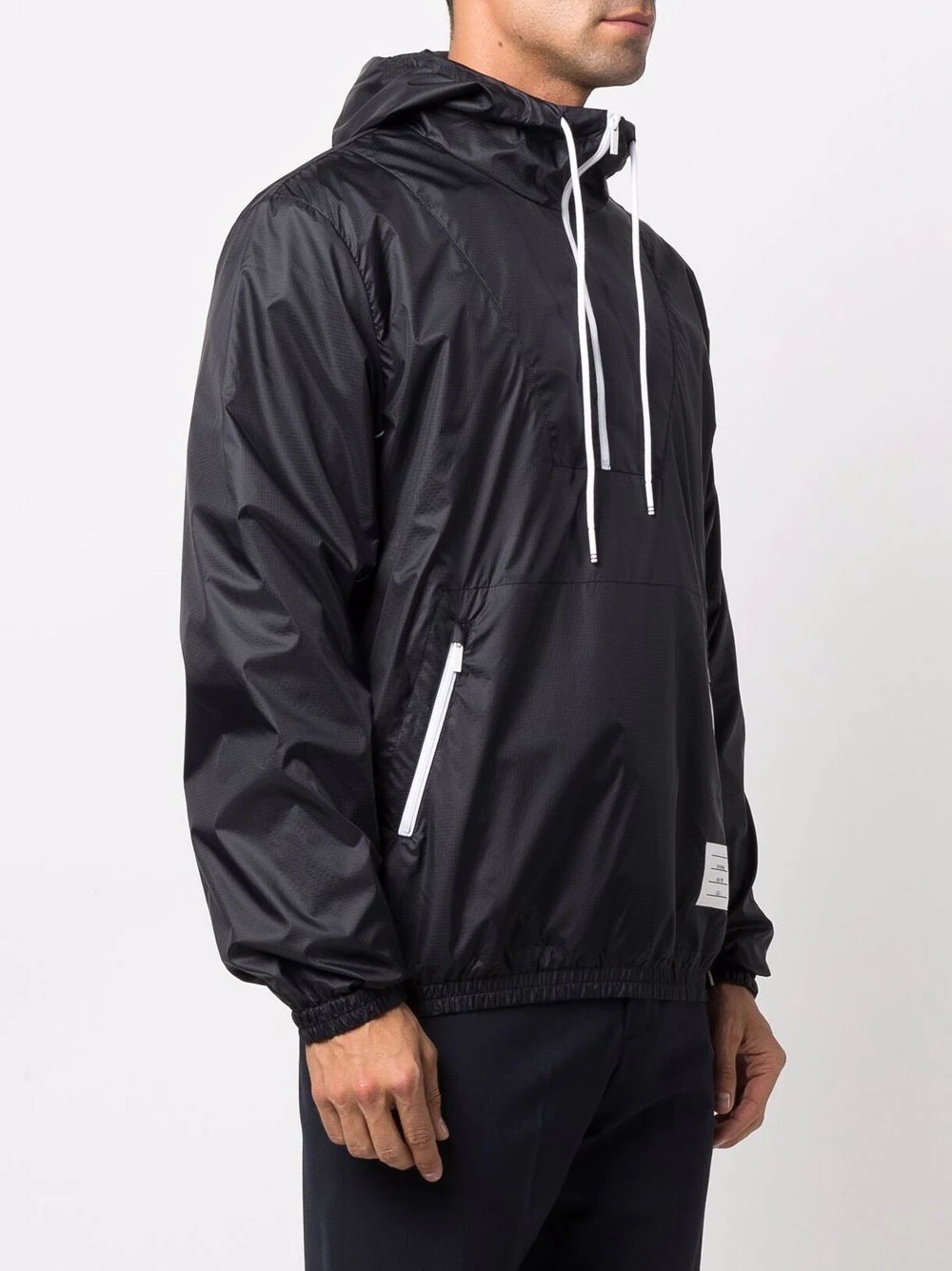 logo patch hooded jacket - 5