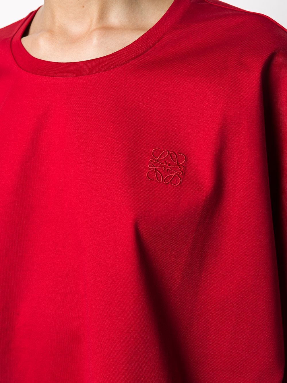 embroidered-logo oversized cotton T-shirt - 5