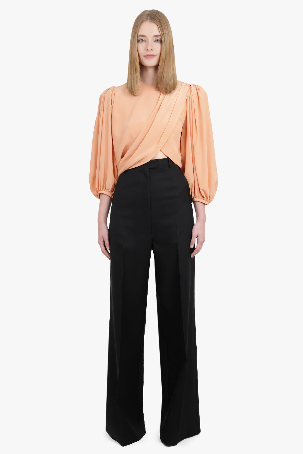 DRAPE FRONT BLOUSE | BLUSHY PINK - 4