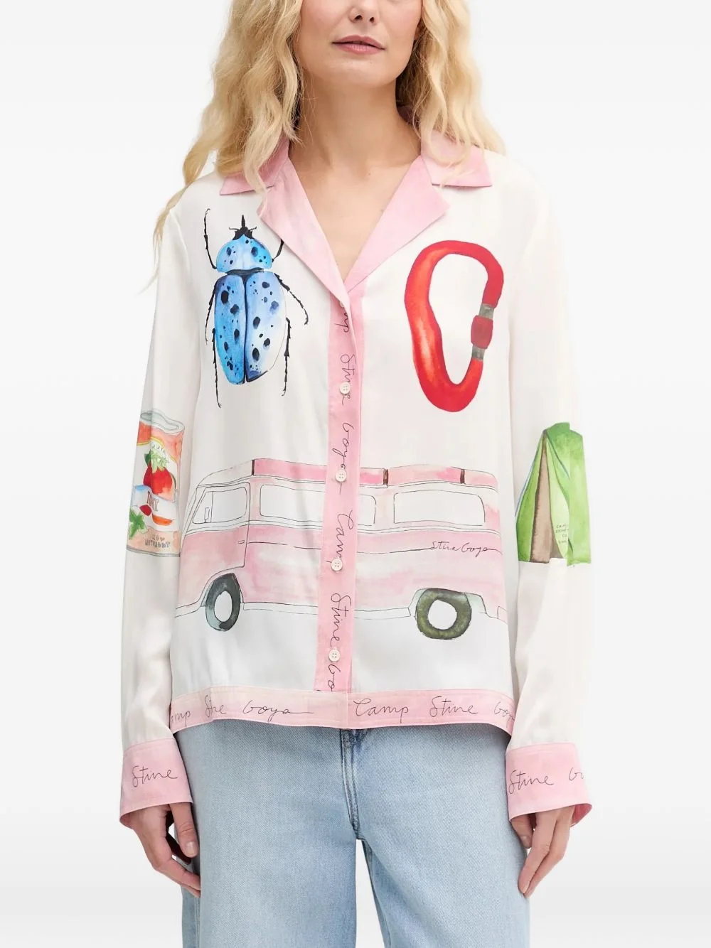 graphic-print shirt - 1