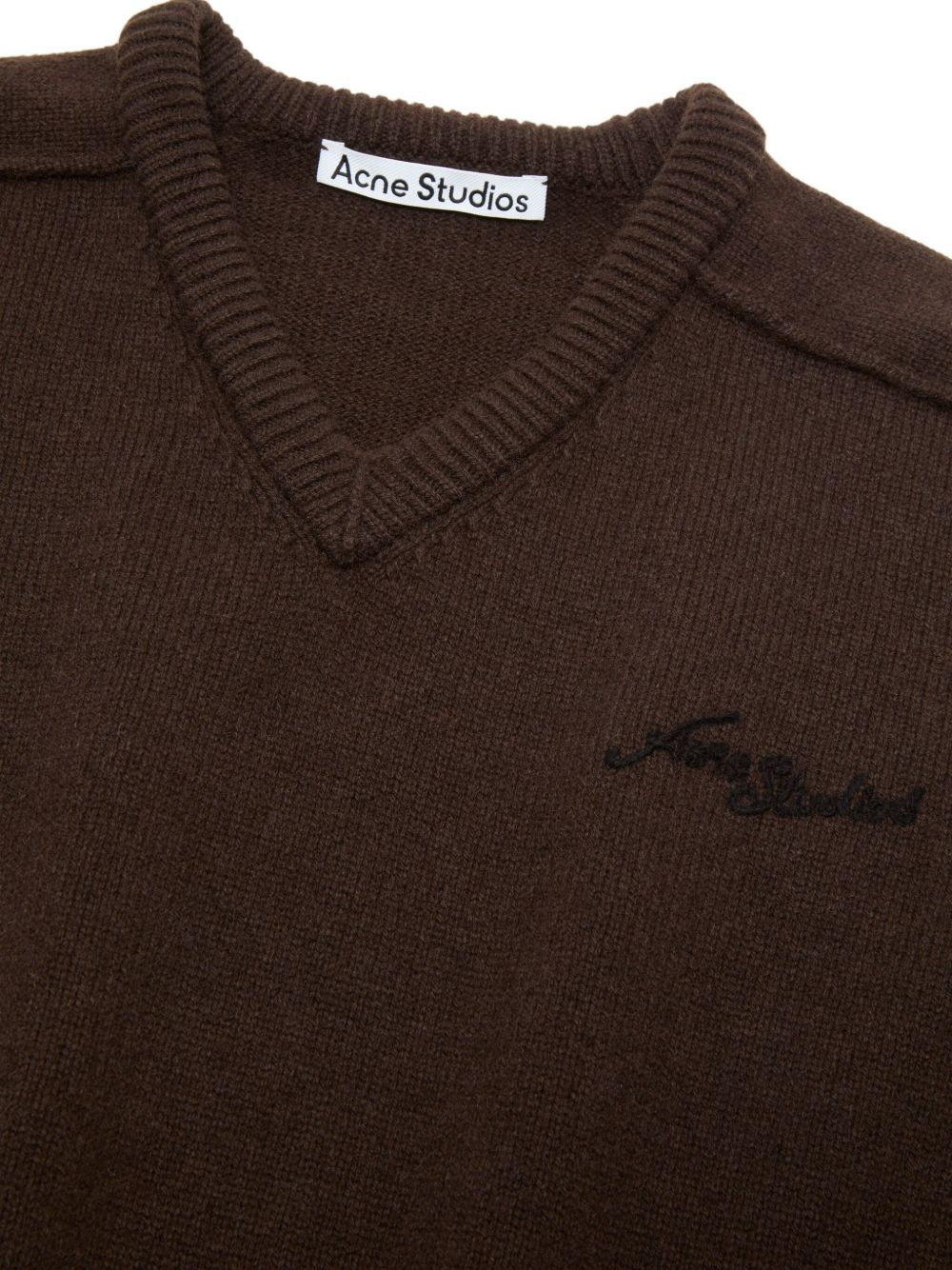 v-neck embroidered sweater - 5