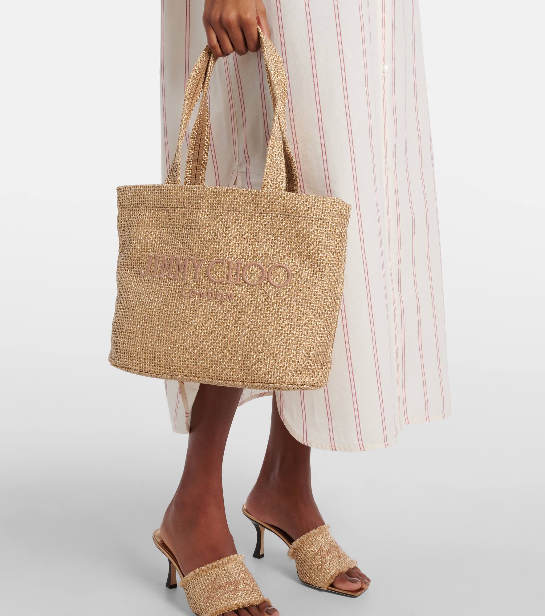Beach Medium embroidered tote bag - 7