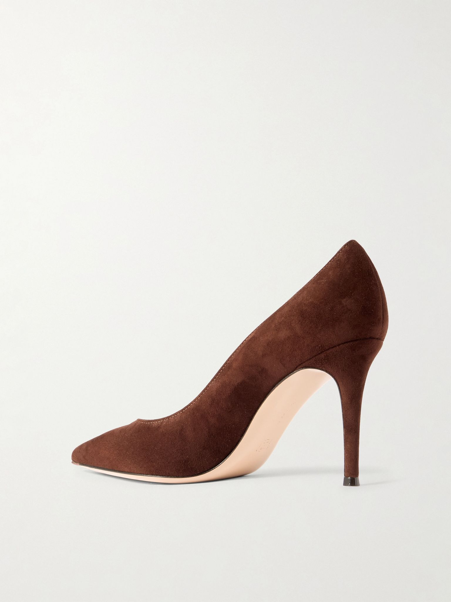 Gianvito 85 suede pumps Chocolate - 3