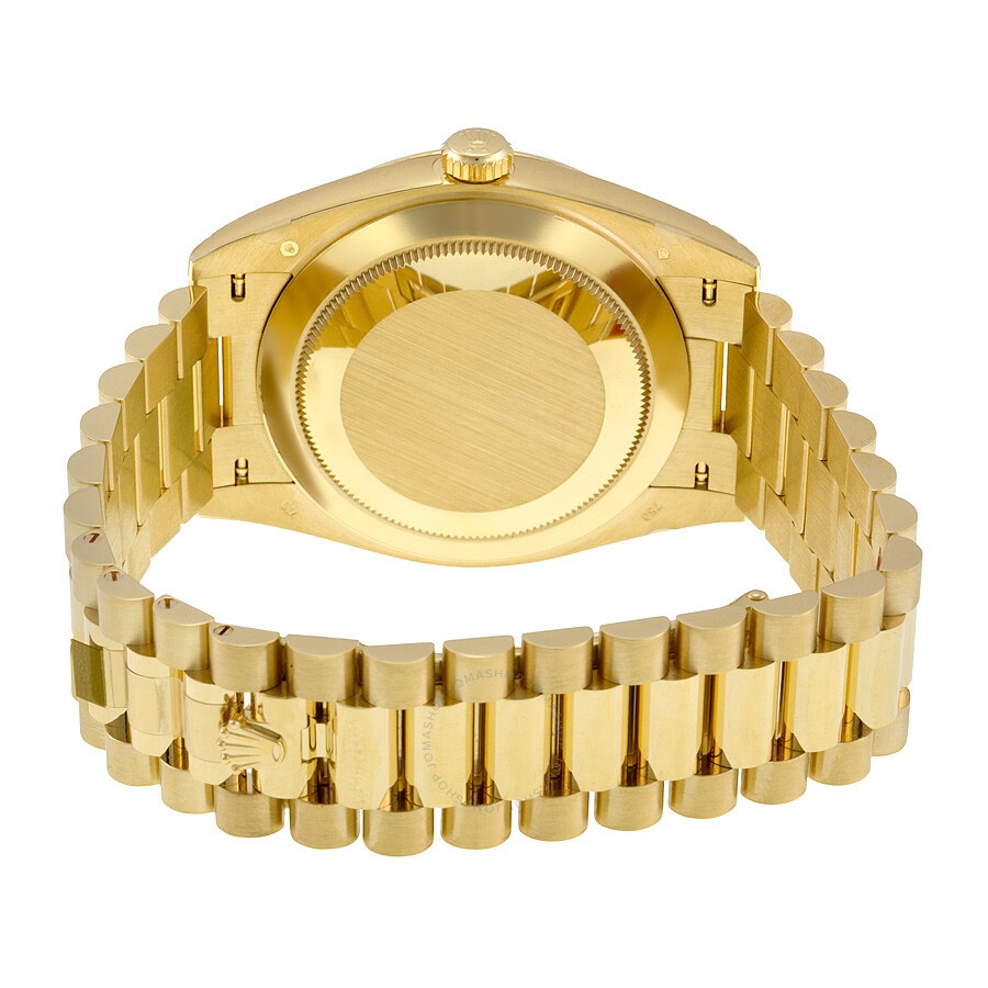 Rolex Day-Date 40 Silver Diagonal Motif Dial 18K Yellow Gold President Automatic Men's Watch 228238S - 3