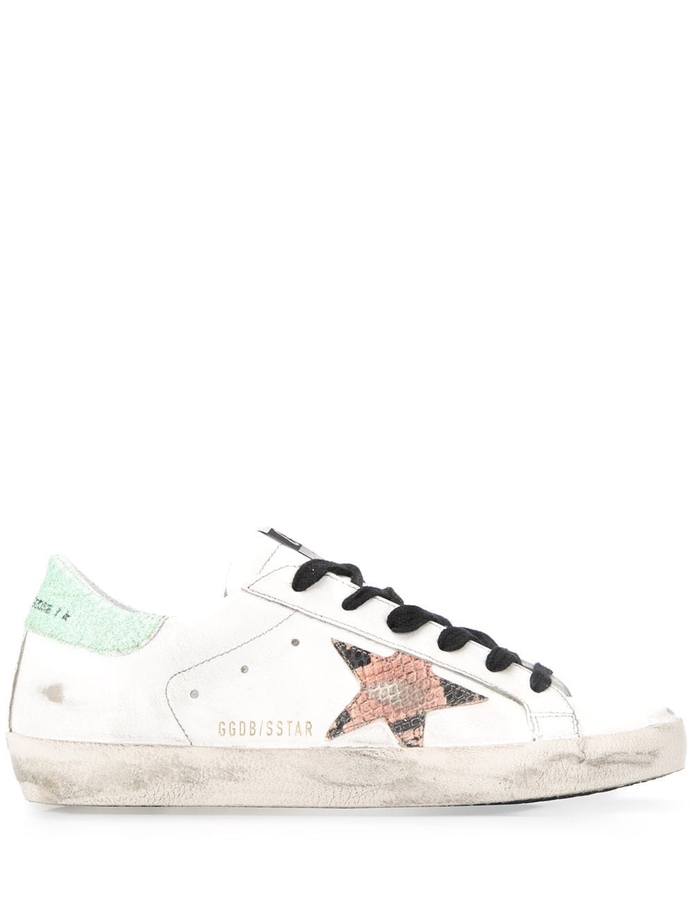 distressed finish sneakers - 1