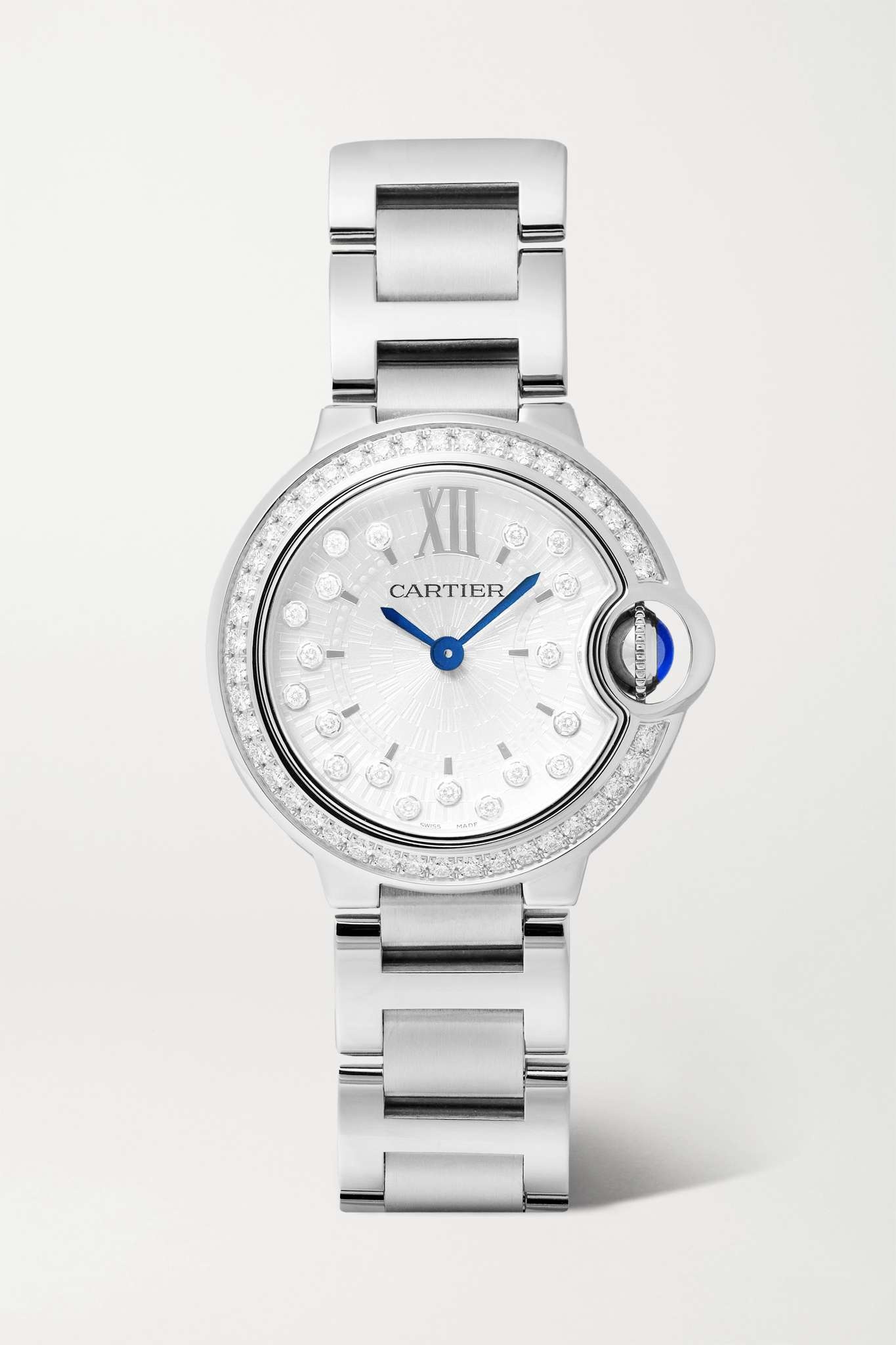 Ballon Bleu de Cartier 28mm stainless steel and diamond watch - 1