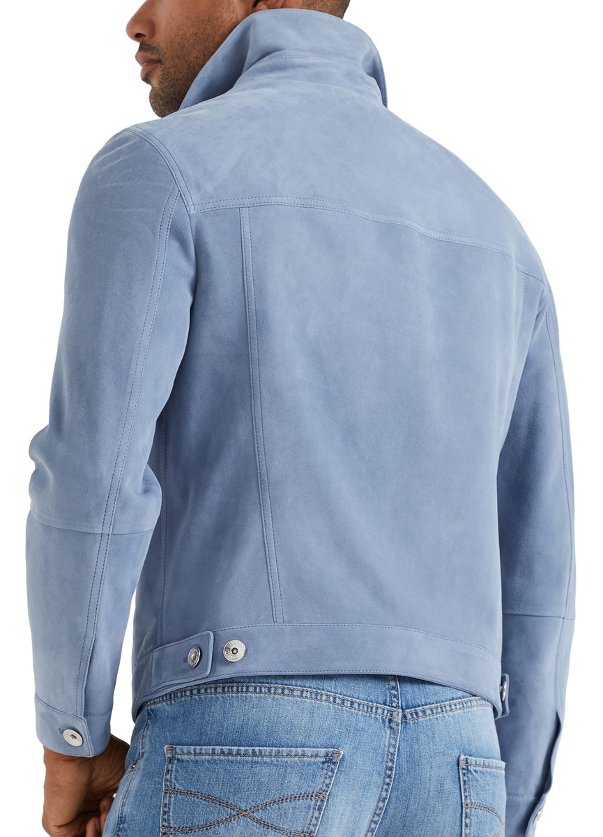 Jacinta JacBRUNELLO CUCINELLI ナロータイ Striped poplin shirt for Man in Navy Blue | Brunello Cucinelli