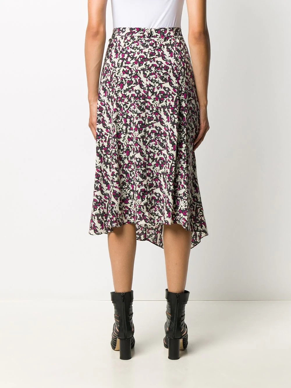 printed silk pleat skirt - 4