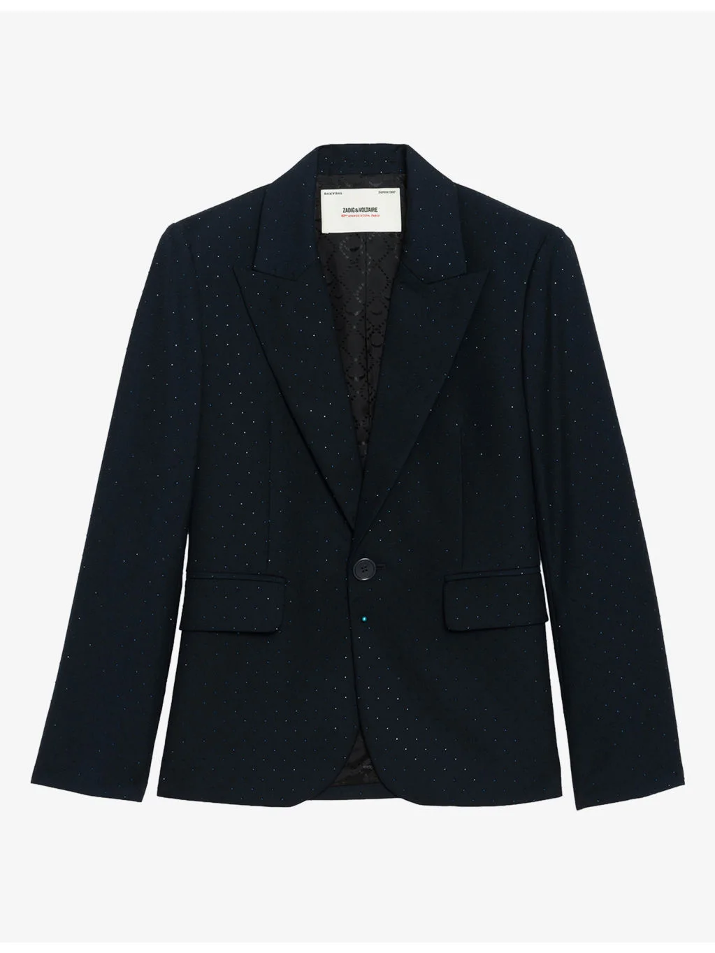 Valse rhinestone-embellished woven blazer - 1