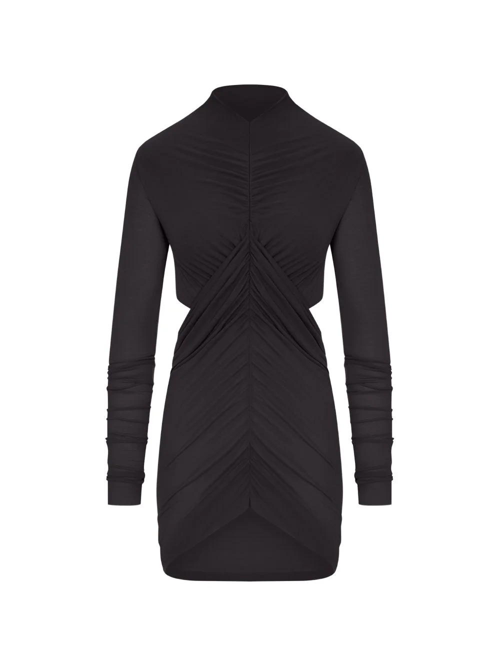 ruched cut-out mini dress - 1