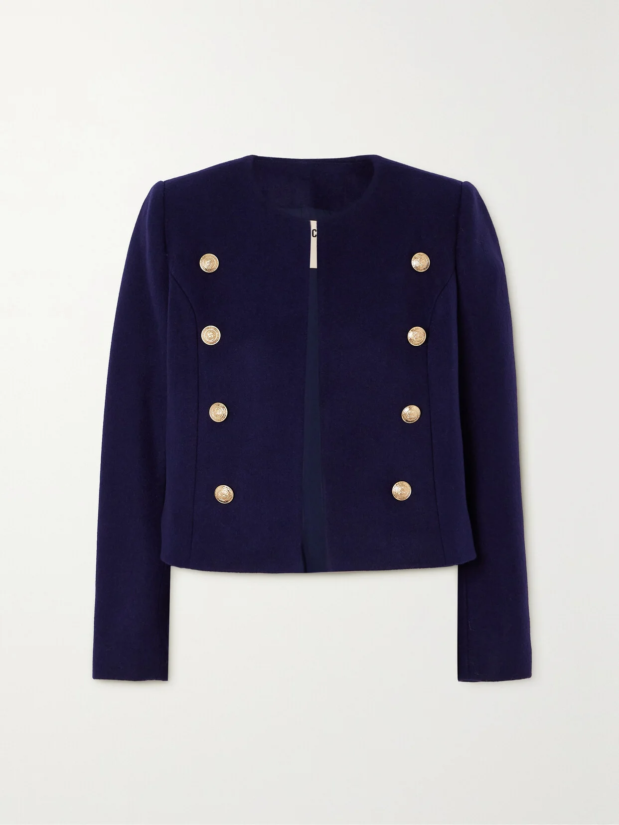 True Button-embellished Wool-blend Blazer - 1