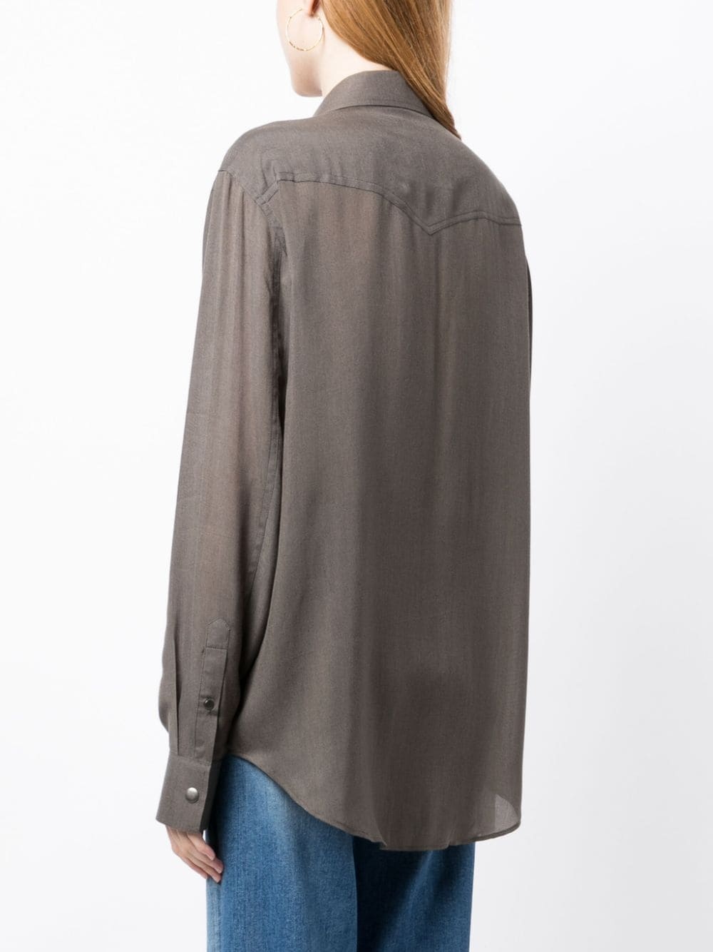 long-sleeve wool shirt - 4