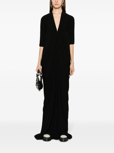 Rick Owens Lilies V-neck jersey gown outlook