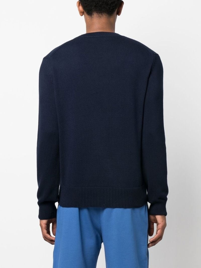 logo-embroidered jumper - 4