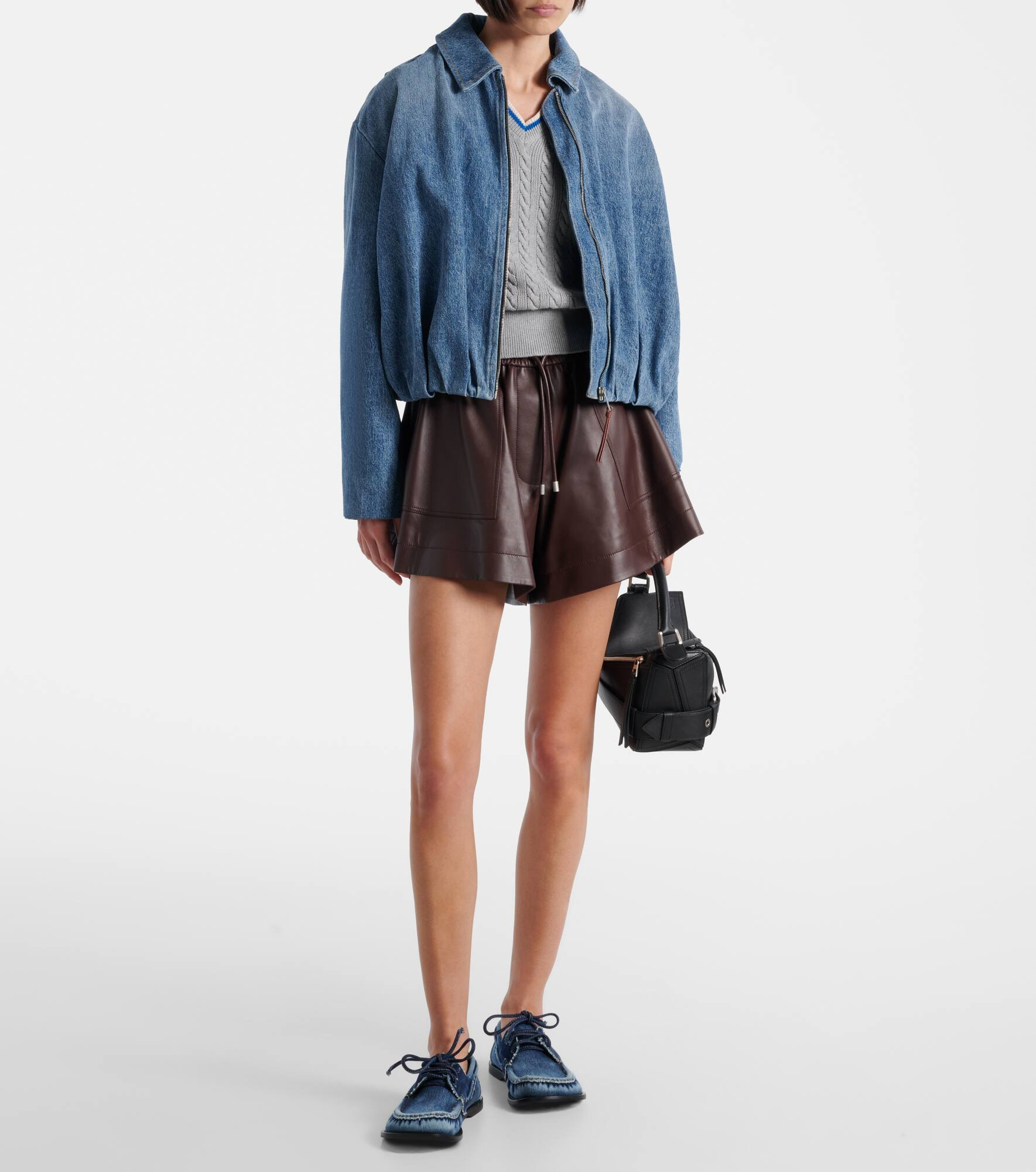 Cable-knit cropped cotton sweater - 2