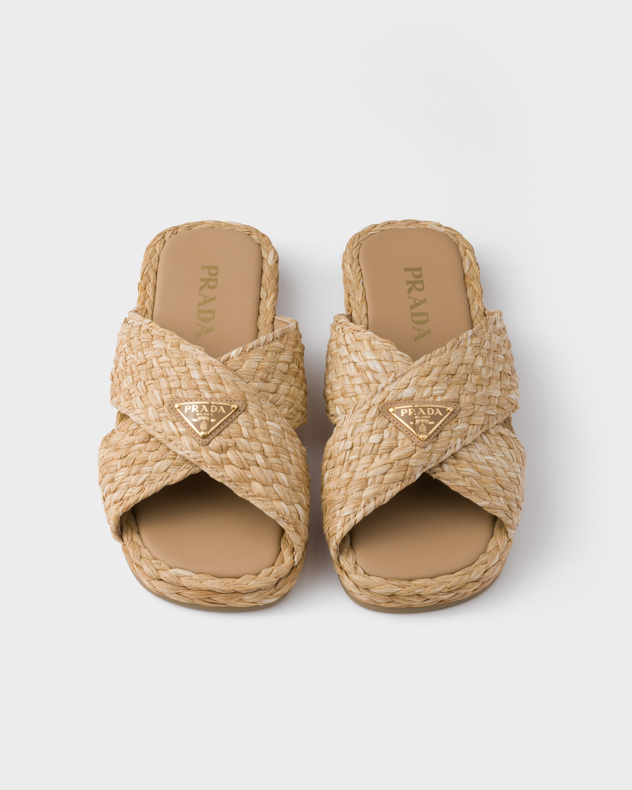 Raffia crisscross slides - 3