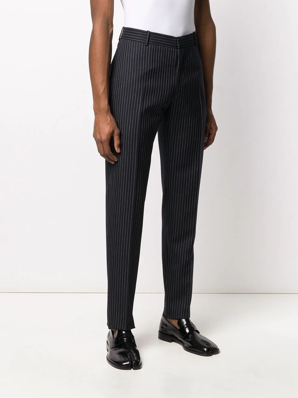 pinstriped tailored trousers - 4